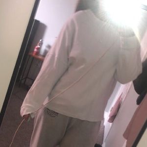 A white zara sweatshirt. Worn 2 times